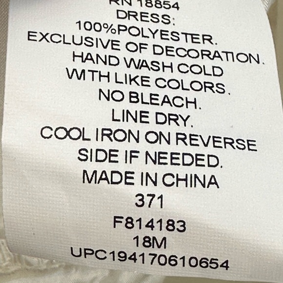 Rare Editions Baby Embroidered Formal Dress Bloomers 2-piece Set - Ivory - 18mo - Picture 11 of 11